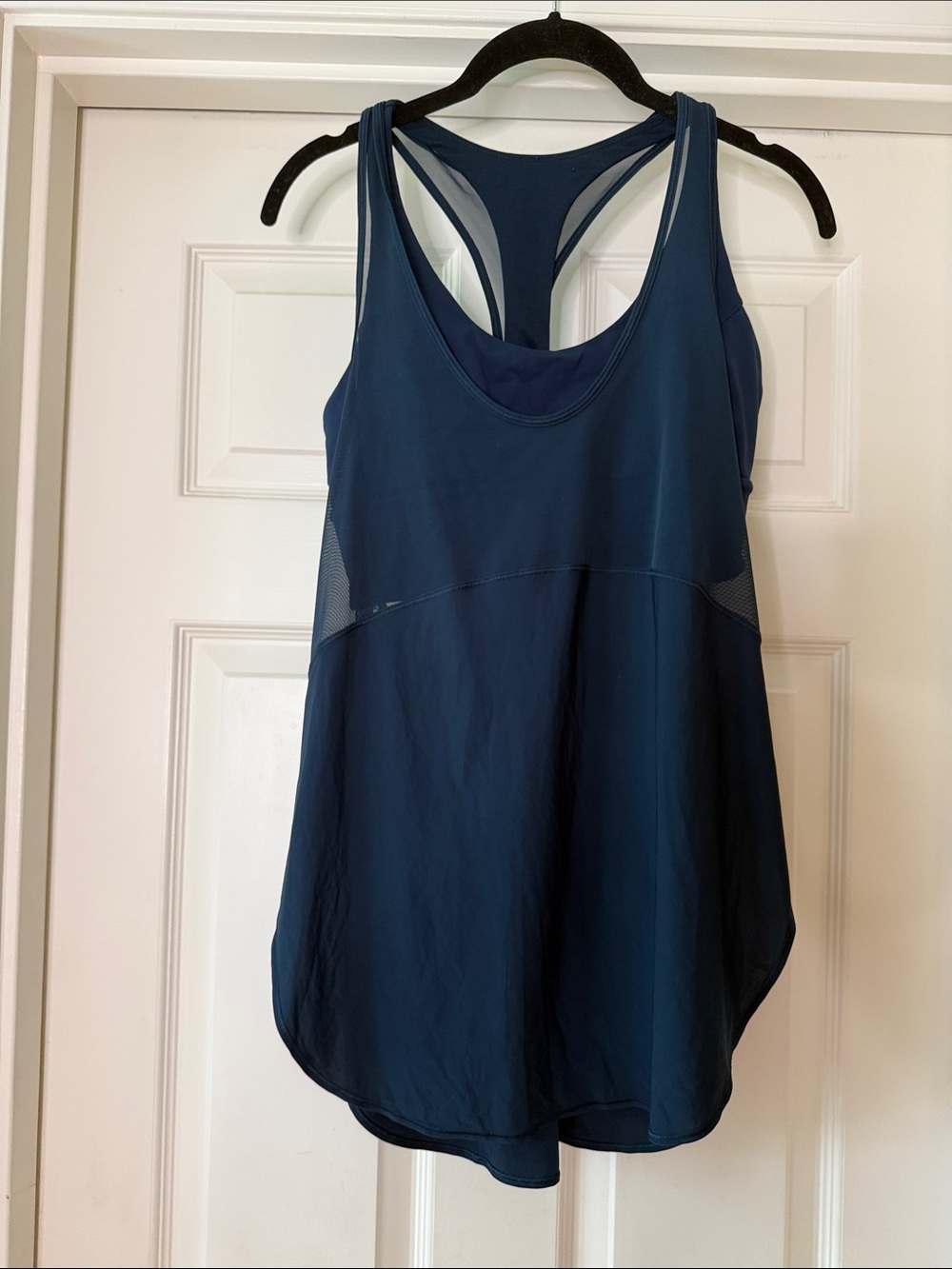 lululemon Teal Workout Top with Reflective Logo
